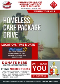 HOMELESS CARE PACKAGE DRIVE